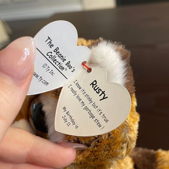 2020 Ty Beanie Boos Rusty the Red/Orange Fox 6” tall NWT Excellent Condition - Picture 8 of 9